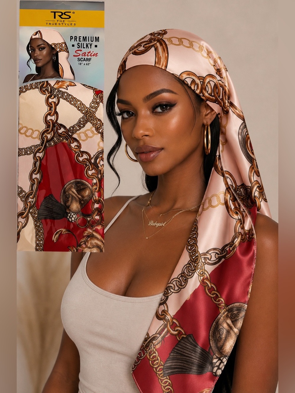 The Baddie Link Satin Scarf